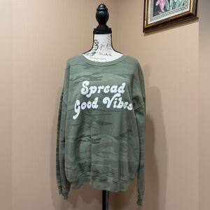 Wound Up Camo Crew Neck Sweater